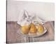 Three Pears On a Plate-Arthur Easton-Stretched Canvas