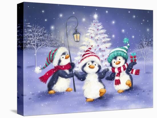 Three Penguins with Christmas Tree-MAKIKO-Premier Image Canvas