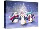 Three Penguins with Christmas Tree-MAKIKO-Premier Image Canvas