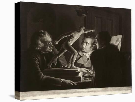 Three Persons Viewing the Gladiator by Candlelight, Engraved by William Pether, 1769-Joseph Wright of Derby-Premier Image Canvas