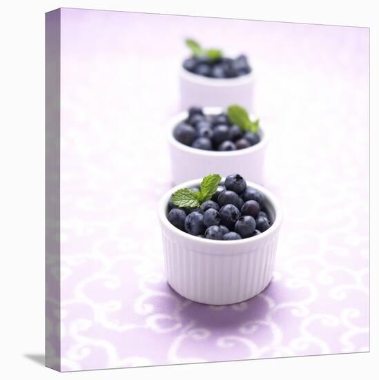 Three Ramekins Full of Blueberries-John Montana-Premier Image Canvas