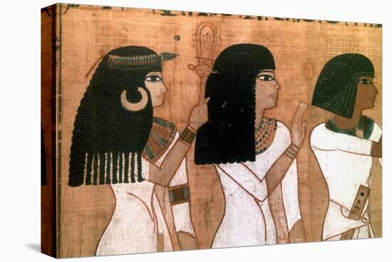 Three Sisters, Detail from an Ancient Egyptian Mural-null-Premier Image Canvas