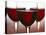 Three Stemmed Glasses of Red Wine-Steve Lupton-Premier Image Canvas