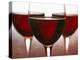 Three Stemmed Glasses of Red Wine-Steve Lupton-Premier Image Canvas