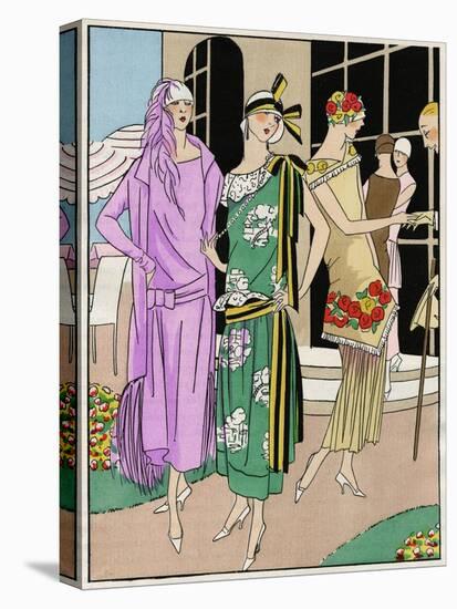 Three Summer Outfits by Molyneux, Doucet and Paul Poiret-null-Stretched Canvas