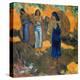 Three Tahitian Women Against a Yellow Background-Paul Gauguin-Stretched Canvas