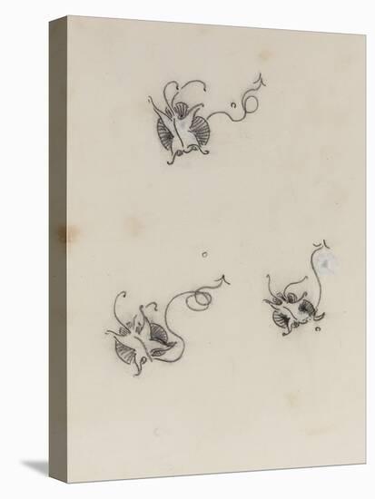 Three Whistler Butterflies (Crayon & Chinese White on Lithographic Transfer Paper)-James Abbott McNeill Whistler-Premier Image Canvas