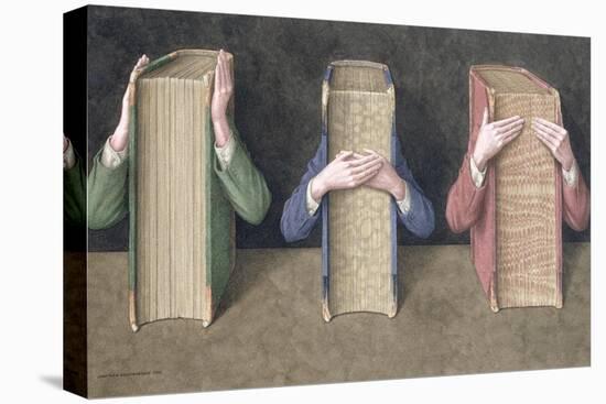 Three Wise Books, 2005-Jonathan Wolstenholme-Premier Image Canvas