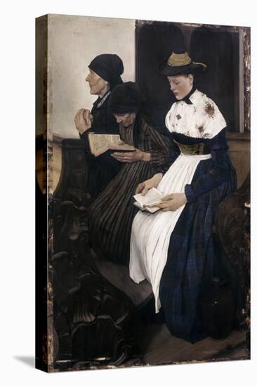 Three Women in Church-Wilhelm Leibl-Premier Image Canvas