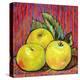 Three Yellow Apples-Blenda Tyvoll-Stretched Canvas