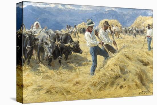 Threshing in the Abruzzi, 1890-Peder Severin Kroyer-Premier Image Canvas