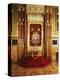 Throne in Queen's Robing Room, Houses of Parliament, Westminster, London, England-Adam Woolfitt-Premier Image Canvas