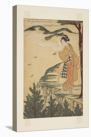 Throwing Clay Dishes (Kawarake Nage) (Colour Woodblock Print)-Suzuki Harunobu-Premier Image Canvas