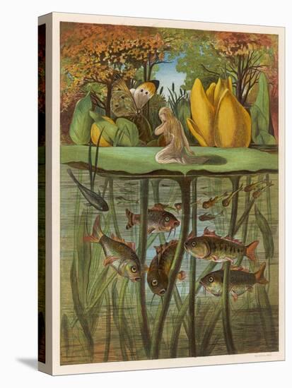 Thumbkinetta (Tommelise) Stands on a Water-Lily Leaf-Eleanor Vere Boyle-Stretched Canvas