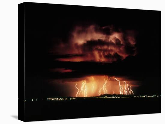 Thunderstorm At Night Near Tucson-Keith Kent-Premier Image Canvas