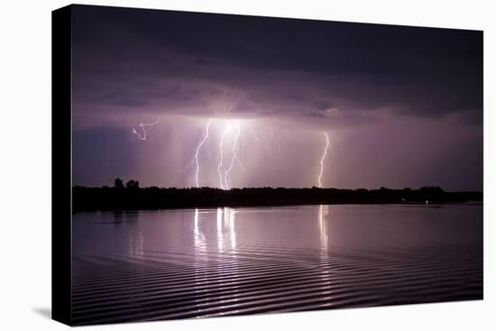 Thunderstorm, Lake Tisza, Hortobagy National Park, Hungary, July 2009-Radisics-Premier Image Canvas