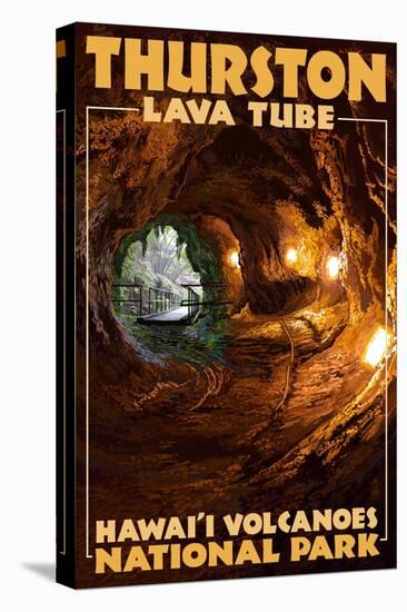 Thurston Lava Tube - Hawaii Volcanoes National Park-Lantern Press-Stretched Canvas