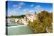 Tiber Island and Ponte Cestio (Cestius Bridge), Rome, Lazio, Italy, Europe-Nico Tondini-Premier Image Canvas