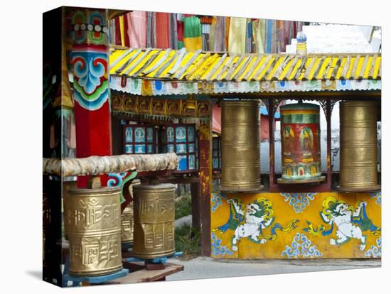 Tibetan Buddhist Prayer Wheels at Shuzheng Village, Sichuan Province, China-Charles Crust-Premier Image Canvas