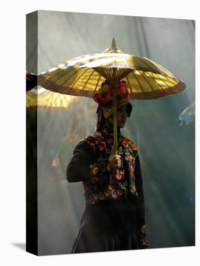 Tibetan Dance Performance, Deqin Tibetan Autonomous Prefecture, Yunnan Province, China-Pete Oxford-Premier Image Canvas