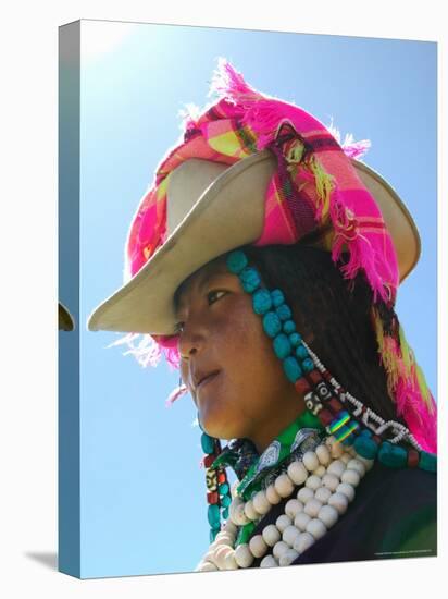 Tibetan Girl, Tibet, China-Keren Su-Premier Image Canvas