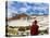 Tibetan Monk with Potala Palace, Lhasa, Tibet, China-Keren Su-Premier Image Canvas