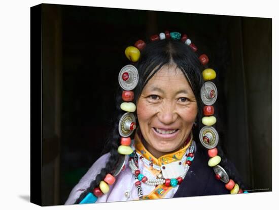 Tibetan Woman, Tibet, China-Keren Su-Premier Image Canvas