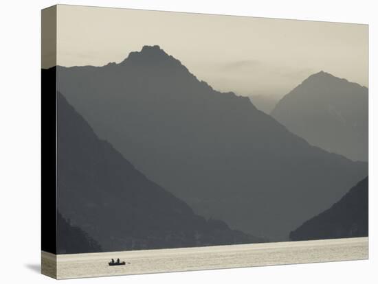 Ticino, Lake Lugano, Lugano, Dawn View of the Alps, Switzerland-Walter Bibikow-Premier Image Canvas