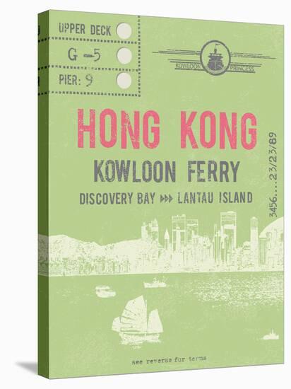 Ticket to Hong Kong-The Vintage Collection-Stretched Canvas