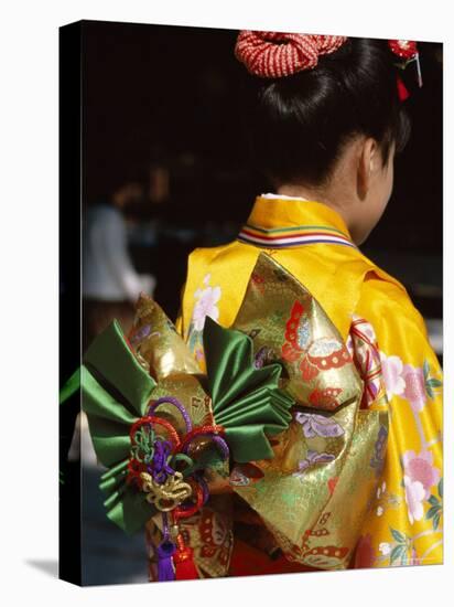 Tied Silk Sash (Obi), Kimono, Traditional Dress, Japan-null-Premier Image Canvas