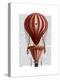 Tiered Hot Air Balloon Print Red-Fab Funky-Stretched Canvas