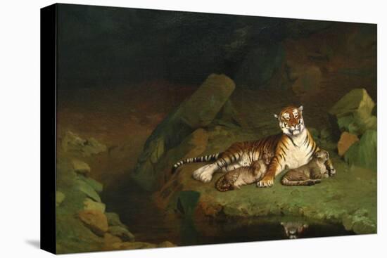 Tiger and Cubs-Jean Leon Gerome-Stretched Canvas