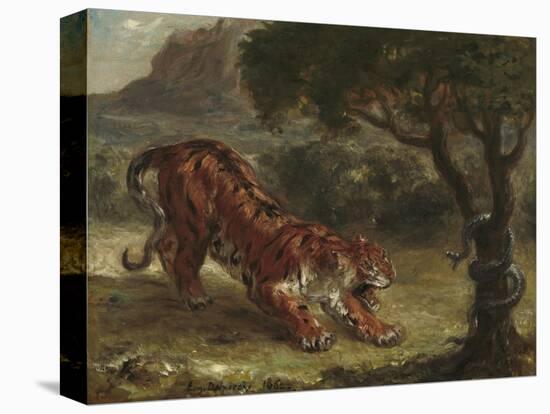 Tiger and Snake, 1862-Eugene Delacroix-Premier Image Canvas