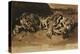 Tiger Lying Down; Tigre Couche, 1858-Eugene Delacroix-Premier Image Canvas