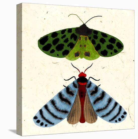 Tiger Moth Blue Moth, 2023 (Watercolour & Mixed Media)-Jenny Frean-Premier Image Canvas