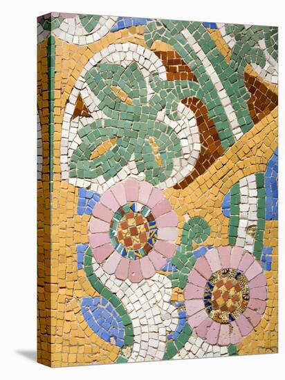 Tile Mosaic on Palau De La Musica, La Ribera District, City of Barcelona, Catalonia, Spain, Europe-Richard Cummins-Premier Image Canvas