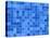 Tiles Mosaic In Blue And White-sfinks-Stretched Canvas