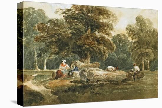 Timber Sawing, C.1820-Peter De Wint-Premier Image Canvas