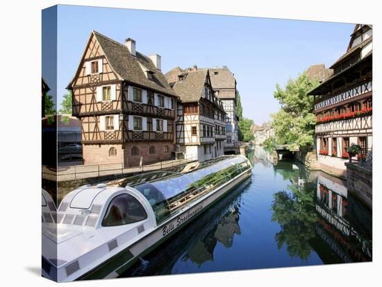 Timbered Buildings, La Petite France Canal, Strasbourg, Alsace, France-Miva Stock-Premier Image Canvas