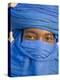 Timbuktu, the Eyes of a Tuareg Man in His Blue Turban at Timbuktu, Mali-Nigel Pavitt-Premier Image Canvas