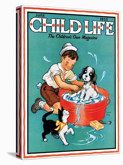 Time For a Bath - Child Life, June 1935-Clarence Biers-Premier Image Canvas