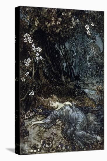 Titania the Queen of Fees is Sleeping. Illustration by Arthur RACKHAM (1867-1939) for the Dream of-Arthur Rackham-Premier Image Canvas