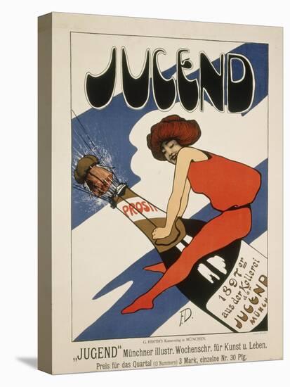 Title of the Magazine Jugend 1897-Plakatkunst-Premier Image Canvas