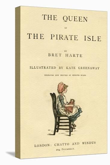 Title Page Design, the Queen of the Pirate Isle-Kate Greenaway-Stretched Canvas
