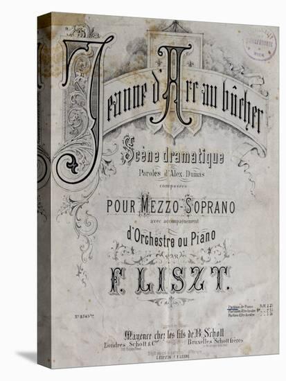 Title Page of Score for Joan of Arc at Stake-Franz Liszt-Premier Image Canvas