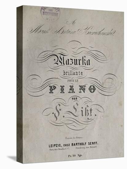 Title Page of Score for Mazurka Brillante for Piano-Franz Liszt-Premier Image Canvas