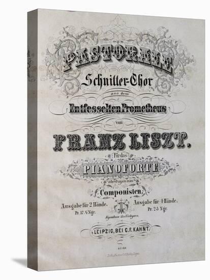 Title Page of Score for Prometheus-Franz Liszt-Premier Image Canvas