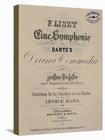 Title Page of Score for Symphony to Dante's Divine Comedy or Dante-Symphony, 1855-1856-Franz Liszt-Premier Image Canvas