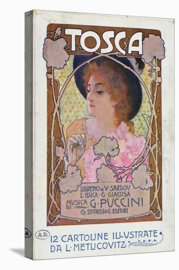 Title Page of Score Sheet for the Opera Tosca by Puccini, c.1910-Italian School-Premier Image Canvas