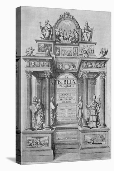 'Title-Page of Walton's Polyglot Bible', 1657, (1904)-Wenceslaus Hollar-Premier Image Canvas